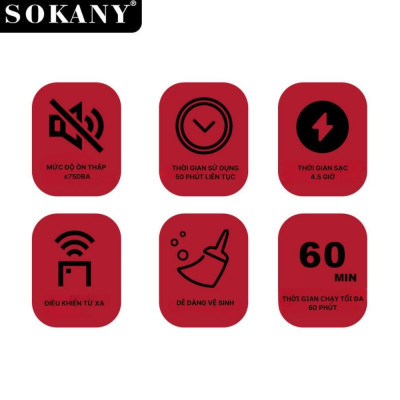 Robot quét nhà hút bụi thông minh SOKANY SK-13016, máy hút bụi đa chức năng, sạc tự động - HÀNG CHÍNH HÃNG
