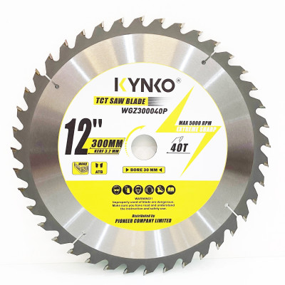 LƯỠI CƯA GỖ TCT 40 RĂNG đường kính phi Ø 300mm KYNKO WGZ300040P