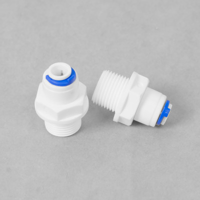 Bộ 02 Nối thẳng ren 17 ra dây 6 hoặc dây 10mm nối nhanh (Hàng chính hãng)