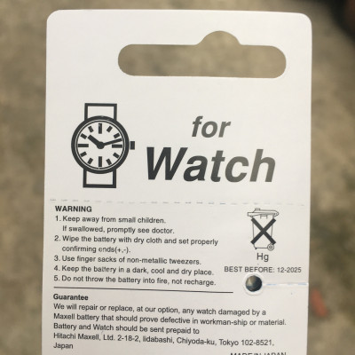 Pin Đồng hồ đeo tay Maxell SR621 1.55V 364