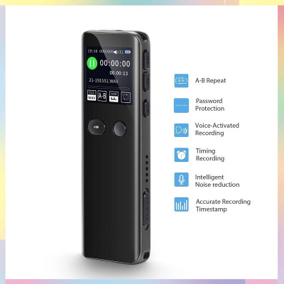 KHUYẾN MÃI KHỦNG, SỐ LƯỢNG CÓ HẠN - ROGTZ Máy ghi âm cầm tay chuyên nghiệp GA330 Chống ồn Chủ động Dung lượng 8GB Pin 40h Nghe Mp3 Tích hợp USB2.0 Dễ sử dụng Hỗ trợ đa ngôn ngữ Đa năng Thiết kế hiện đại Hàng Chính Hãng