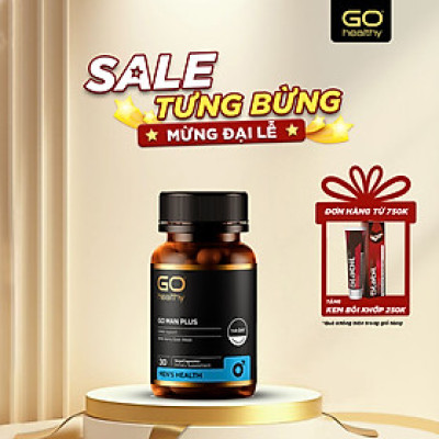 GO MAN PLUS 30 VIÊN - Viên uống tăng cường sinh lý nam, cải thiện và làm chậm quá trình mãn dục nam nhập khẩu chính hãng GO Healthy New Zealand
