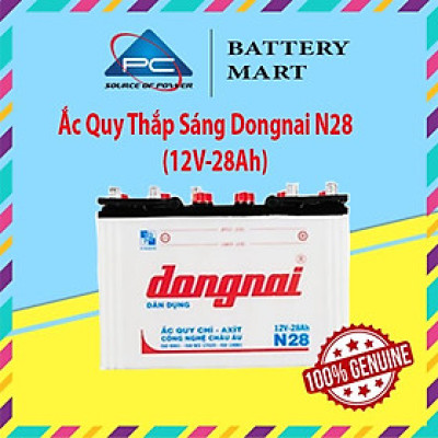 Bình Ắc Quy 12V-28Ah, Ắc Quy Thắp Sáng Dongnai N28