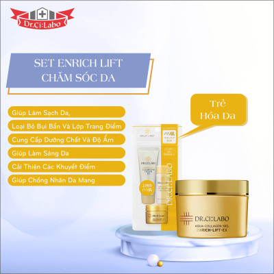 Bộ Sản Phẩm Dưỡng Da Cơ Bản Set Giúp Nâng Cơ Và Trẻ Hóa Da Dr.Ci:Labo Enrich-Lift Skin Care