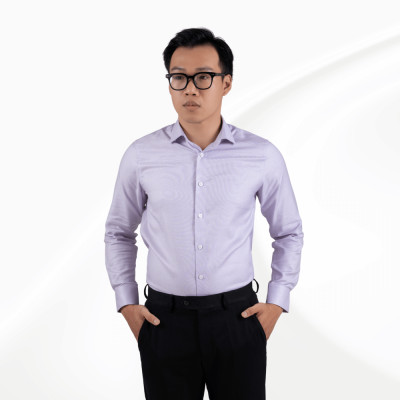 Áo sơ mi nam dài tay màu tím nhạt GENTITI by Thái Tuấn_1C808HAKT030