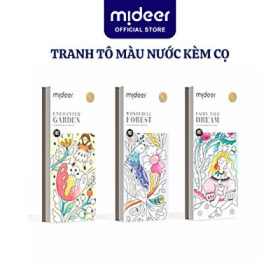 Tranh Tô Màu Nước Kèm Cọ Mideer Watercolour Painting cho bé