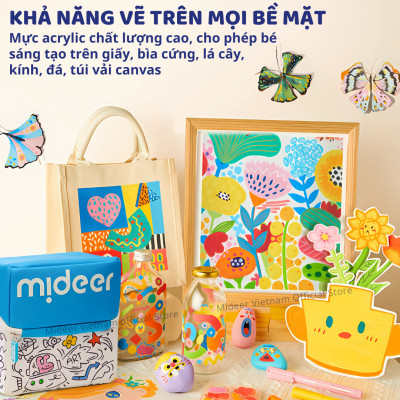 Bút màu Acrylic Markers Mideer,bút đánh dấu highlight cho bé