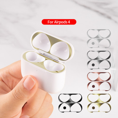 Miếng Dán Kim Loại Mỏng Chống Bụi Cho Case Airpods 4 (2024) - Hàng Chính Hãng