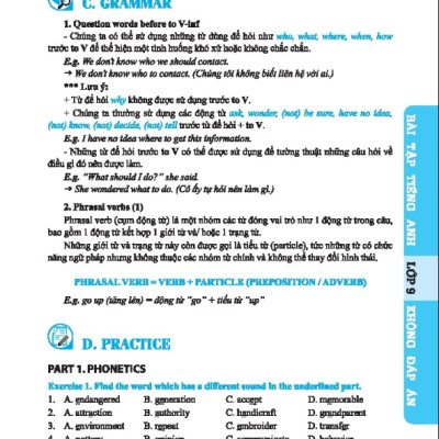 Sách - Global Success - Bài Tập Tiếng Anh Lớp 9 - Không Đáp Án