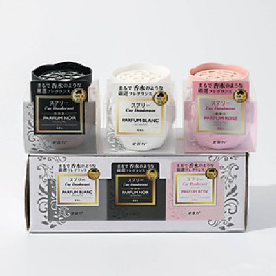 Hộp 3 lọ Sáp thơm Ô Tô Car Deodorant hương thơm cao cấp thế hệ mới khử mùi hiệu quả