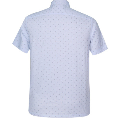 Áo sơ mi nam KHATOCO ngắn tay họa tiết A1MN498T2-CNIN618-2609-N