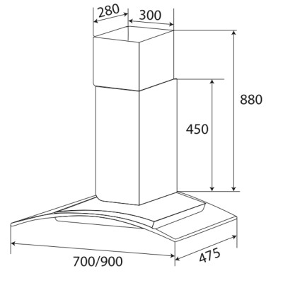 Máy Hút Mùi Kính Cong KAFF KF-GB785N (KF-GB985N) - Hàng Chính Hãng