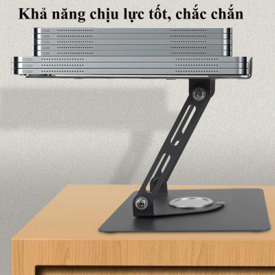 Giá đỡ,Đế tản nhiệt máy tính,laptop,ipad bằng hợp kim nhôm HXSJ K95 điều chỉnh 5 cấp độ cho máy 10-15,6 inch có thể gập - Hàng chính hãng