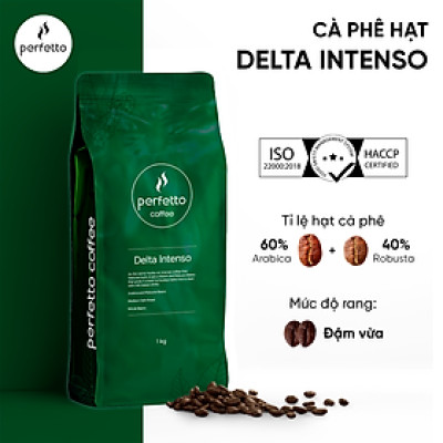 Cà phê hạt Delta Intenso 60% Arabica & 40% Robusta (1000g)