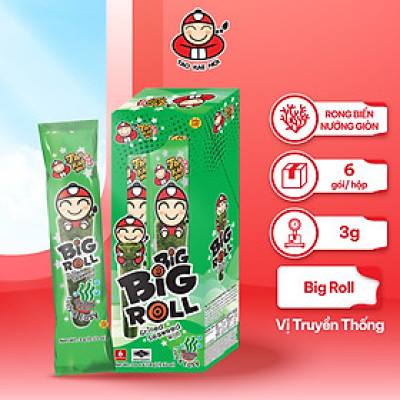 [HỘP 6 GÓI] Snack Rong Biển TaoKaeNoi Big Roll 3G Thái Lan Chính Hãng Ăn Vặt Healthy