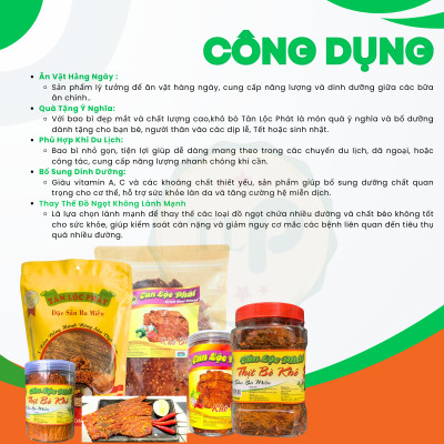 KHÔ BÒ MIẾNG TÂN LỘC PHÁT - HŨ 150G