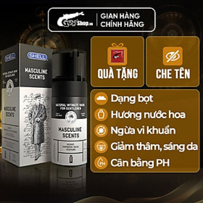 Dung dịch vệ sinh nam dạng bọt, hương thơm nam tính Shell Masculine Scents - Chai 100ml