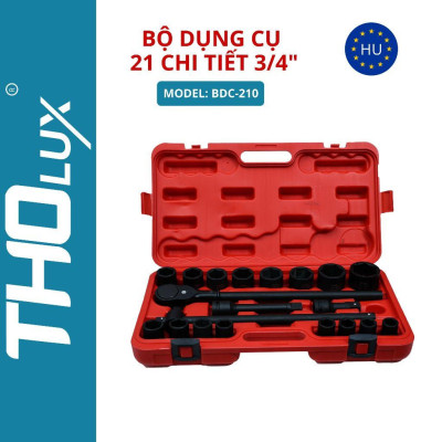 Bộ dụng cụ 21 chi tiết 3/4 BDC-210 Tholux