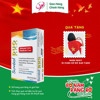 Vitamin Bổ Mắt Cao Cấp Từ Pháp Suvéal Duo: Chống Tia Sáng Xanh, Giảm Tổn Thương Mắt Do  Quá Trình Oxh Trong Học Tập, Làm Việc, Tuổi Tác, Phòng Ngừa Và Hỗ Trợ Điều Trị Đục Thủy Tinh Thể, Thoái Hóa Điểm Vàng 