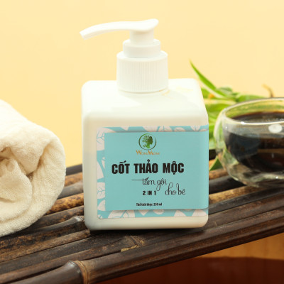 Cốt thảo mộc tắm và gội bé Wonmom 250ml