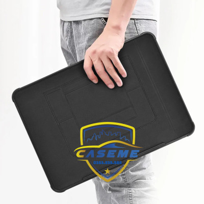 Bao da có giá đỡ cho laptop & MacBook 13"/14.2"/16.2" – Chống sốc, chống thấm, lót lông mềm – Hàng Chính Hãng