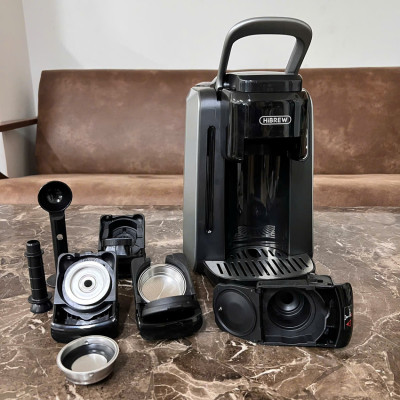 Máy pha cà phê 4 trong 1, Espresso, Viên Nén Nespresso, Nescafe Dolce, Kcup Thương hiệu Mỹ cao cấp HiBREW - H6 - HÀNG CHÍNH HÃNG