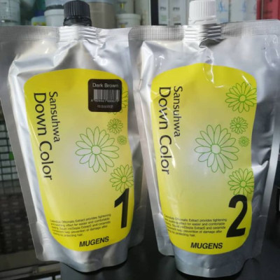 Thuốc nhuộm tóc phủ bạc Mugens Sansuhwa Color Hàn Quốc Số 4 Nâu Sáng: Light Brown 2x450ml 