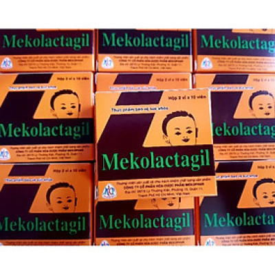 Combo 5 hộp Viên tảo xanh Spirulina lợi sữa Mekolactagil Hộp 20 viên Mekophar