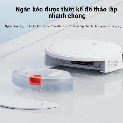 Robot hút bụi lau nhà Xiaomi Robot Vacuum E10 Lực hút 4000Pa Bản quốc tế - Hàng chính hãng