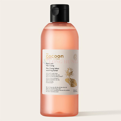 Nước sen Hậu Giang Cocoon Lotus Soothing Toner làm dịu cho da nhạy cảm (50ml/140ml/310ml) - Hàng chính hãng