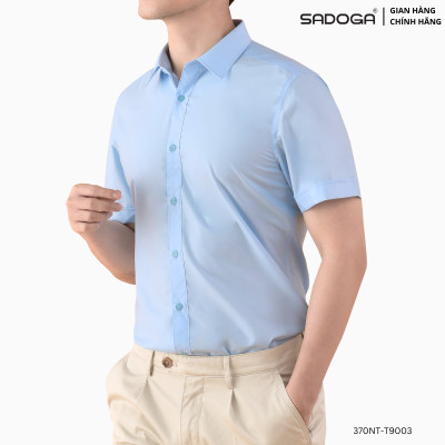 Áo Sơ Mi Nam Sadoga Chất Liệu Cao Cấp Ngắn Tay,Chất liệu thoáng mát, nhanh khô T9003