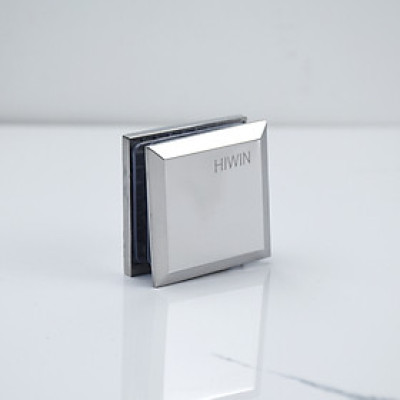  Kẹp định vị kính 0 độ cho cabin tắm chất liệu inox 304 mặt gương cạnh vát Hiwin FC-2080 lắp ở chân vách kính