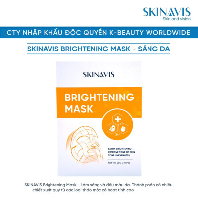 Mặt nạ trắng da Skinavis Brightening Mask - Hộp 10 miếng