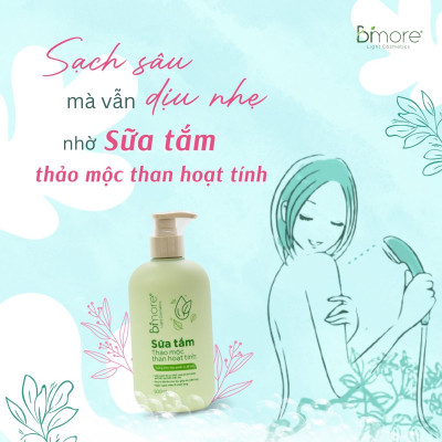 Sữa tắm thảo mộc than hoạt tính sạch sâu mà vẫn dịu nhẹ_500ml