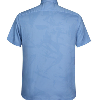 Áo sơ mi nam KHATOCO ngắn tay họa tiết A1MN468T2-CNIN578-2608-N