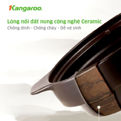 Nồi hầm dưỡng sinh Kangaroo KG3SC1 3 lít - Hàng chính hãng