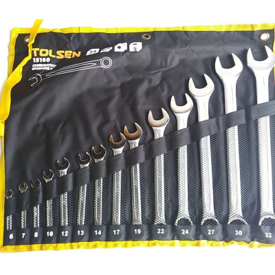 BỘ KHÓA VÒNG - MIỆNG (6/7/8/10/12/13/14/17/19/22/24/27/30/32MM 14 MÓN TOLSEN 15889 - HÀNG CHÍNH HÃNG