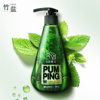 Kem đánh răng trắng răng, ngừa hôi miệng Perioe Pumping Bamboo Salt muối tre Hàn Quốc 285g