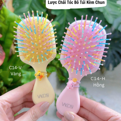 Lược chải tóc bỏ túi, kèm chun VACOSI POCKET COMB SET - C14