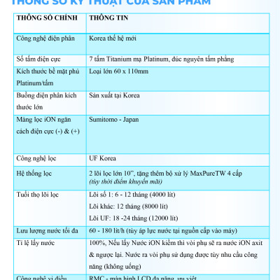 Máy Lọc Nước Điện Giải ROBOT IonSmart 710 Chức Năng Nóng Thông Minh Bộ Điện Phân Có 7 Tấm Điện Cực - Hàng Chính Hãng