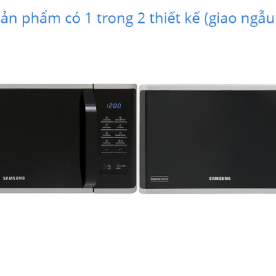 Lò vi sóng tráng men Samsung Dòng vi sóng 23L (MS23K3513AS) | Rã Đông Nhanh Chóng | Khoang lò tráng men CERAMIC INSIDE - Hàng chính hãng