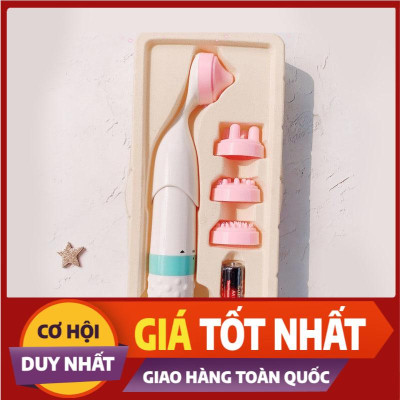 Bút Thẩm Mỹ Mini 208 Mẫu Mới Có 4 Đầu Massage Mặt Thay Thế (Tặng Kèm Pin Theo Máy)