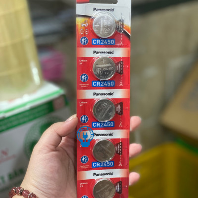 Vỉ 5 Viên Pin CR2450 3V Panasonic - Hàng Chính Hãng