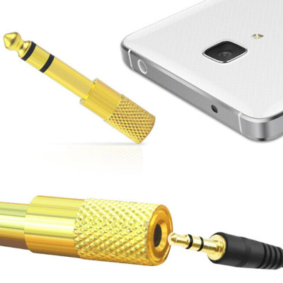 Đầu jack chuyển đổi âm thanh từ cổng 3.5mm cái sang cổng 6.5mm PaKaSa - Hàng chính hãng 