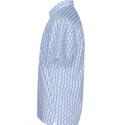 Áo sơ mi nam tay ngắn form suông vạt ngang Khatoco A1MN468T2-CNIN270-2412-N