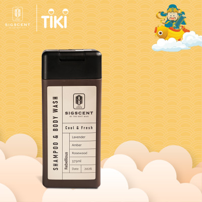 Sữa tắm dầu gội cho nam hương nước hoa 375ml Rebellious thương hiệu SIGSCENT