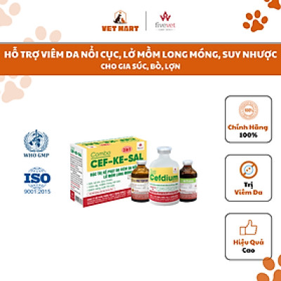Combo Cef-Ke-Sal-Hỗ trợ viêm da nổi cục, lở mồm long móng, suy nhược