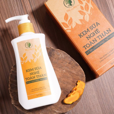 Kem sữa nghệ toàn thân dưỡng trắng da body, đánh bay thâm rạn hiệu quả Wonmom 180g