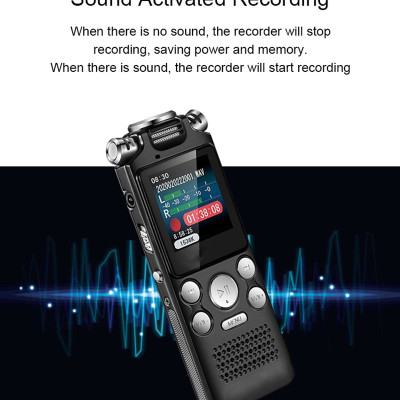 Hàng Chính Hãng - Máy Ghi Âm Kỹ Thuật Số 8822JA Bộ Nhớ 32GB Màn LCD Tốc Độ Ghi Âm 1536Kbps 3 Micro Thu Âm Siêu Nhạy Khoảng Cách Thu 50m Tự Động Ghi Âm Pin Trâu 15 Giờ Hỗ Trợ Đa Định Dạng MP3, WAV, APE, FLAC, WMA, ACC-LC, ACELP Kết Nối Đơn Giản - ROGTZ