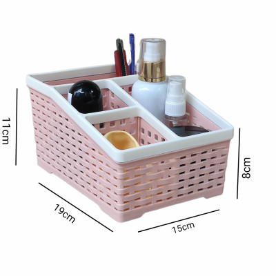   Khay 4 ngăn đa năng đựng mỹ phẩm bút điều khiển điện thoại - Kệ nhựa để bàn đựng đồ tiện ích nhựa nhật - MH5688VN